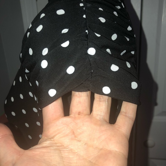 Alfani Black with white polka dot wrap dress - Picture 5 of 8